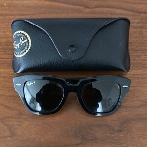 Ray-Ban Polarized Black State Street Sunglasses with Case